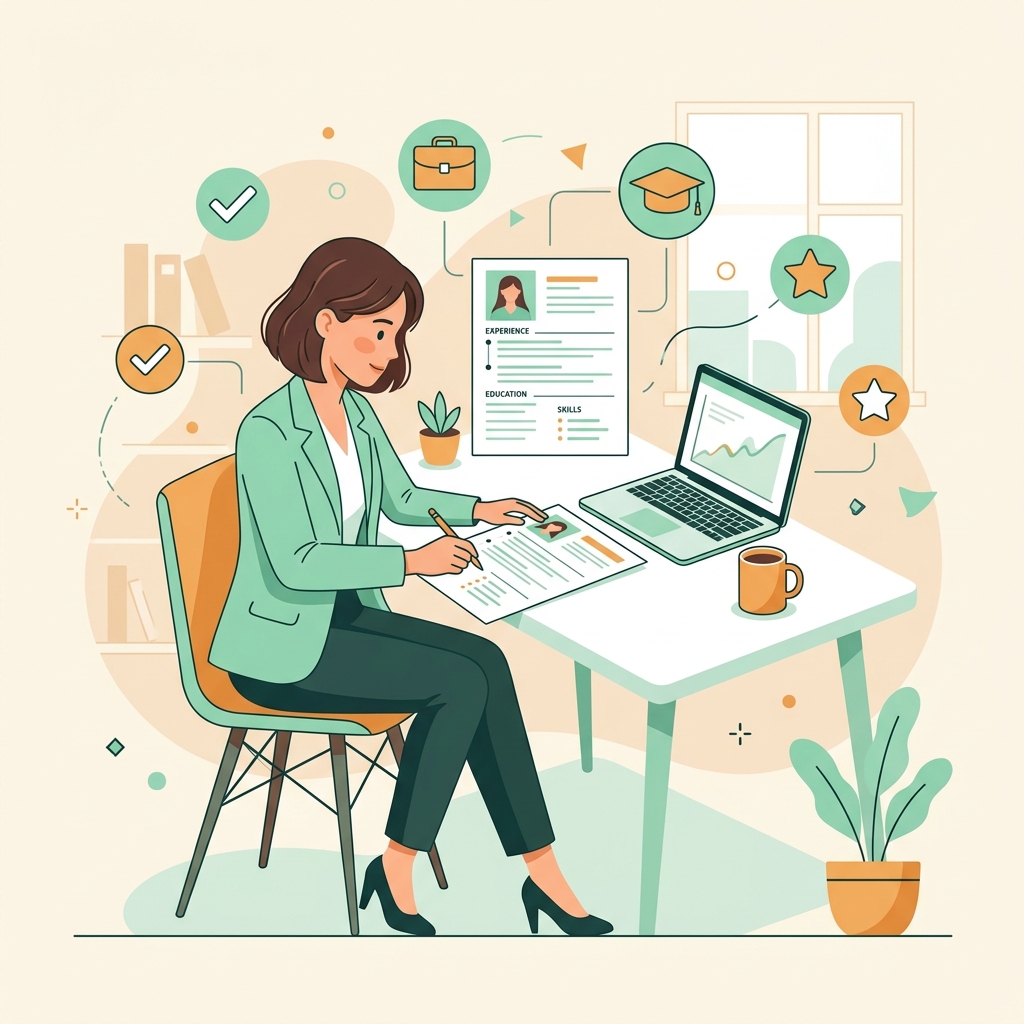 How to write a professional CV — step by step guide illustration